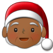 Wie Weihnachtsperson: mitteldunkle Hautfarbe Emoji auf Samsung aussieht.