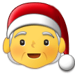 Hur Könsneutral tomte emoji ser ut på Samsung.