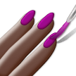 How Nail Polish: Dark Skin Tone emoji looks on Samsung.