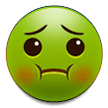 How Nauseated Face emoji looks on Samsung.