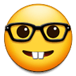 How Nerd Face emoji looks on Samsung.