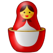 Hur Ryska dockor emoji ser ut på Samsung.