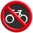 How No Bicycles emoji looks on Samsung.