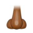 How Nose: Medium-Dark Skin Tone emoji looks on Samsung.