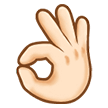 How OK Hand: Light Skin Tone emoji looks on Samsung.