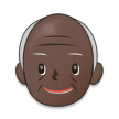 How Old Man: Dark Skin Tone emoji looks on Samsung.