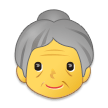 How Old Woman emoji looks on Samsung.