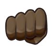 How Oncoming Fist: Dark Skin Tone emoji looks on Samsung.