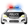 How Oncoming Police Car emoji looks on Samsung.