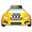 How Oncoming Taxi emoji looks on Samsung.