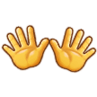 How Open Hands emoji looks on Samsung.