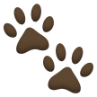 How Paw Prints emoji looks on Samsung.