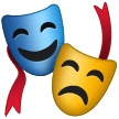 How Performing Arts emoji looks on Samsung.