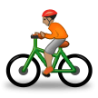 How Person Biking: Medium Skin Tone emoji looks on Samsung.