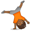 How Person Cartwheeling: Medium-Dark Skin Tone emoji looks on Samsung.