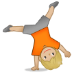 How Person Cartwheeling: Medium-Light Skin Tone emoji looks on Samsung.