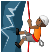 How Person Climbing: Medium-Dark Skin Tone emoji looks on Samsung.