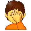 How Person Facepalming emoji looks on Samsung.