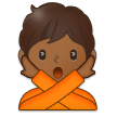 How Person Gesturing NO: Medium-Dark Skin Tone emoji looks on Samsung.