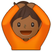 How Person Gesturing OK: Medium-Dark Skin Tone emoji looks on Samsung.