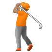 Como o emoji do Golfista: pele morena é exibido no Samsung.