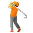 Bagaimana Orang bermain golf emoji terlihat di Samsung.