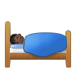 A quoi ressemblent les emoji Personne au lit: peau foncée sur Samsung.