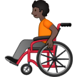 A quoi ressemblent les emoji Personne en fauteuil roulant manuel: peau foncée sur Samsung.