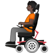 A quoi ressemblent les emoji Personne en fauteuil motorisé: peau foncée sur Samsung.