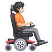 How Person in Motorized Wheelchair Facing Right: Light Skin Tone emoji looks on Samsung.