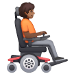 A quoi ressemblent les emoji Personne en fauteuil motorisé vers la droite: Peau mate sur Samsung.