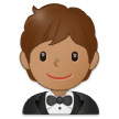 How Person in Tuxedo: Medium Skin Tone emoji looks on Samsung.