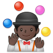 How Person Juggling: Dark Skin Tone emoji looks on Samsung.