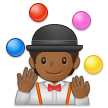 How Person Juggling: Medium-Dark Skin Tone emoji looks on Samsung.