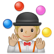 How Person Juggling: Medium-Light Skin Tone emoji looks on Samsung.