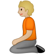 How Person Kneeling: Medium-Light Skin Tone emoji looks on Samsung.