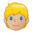 How Person: Medium-Light Skin Tone, Blond Hair emoji looks on Samsung.