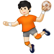 A quoi ressemblent les emoji Personne jouant au handball : peau claire sur Samsung.