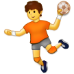 Hoe Persoon die handbal speelt emoji eruit ziet op Samsung.