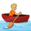 How Person Rowing Boat: Medium-Light Skin Tone emoji looks on Samsung.