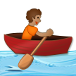 A quoi ressemblent les emoji Personne ramant dans une barque: peau légèrement mate sur Samsung.