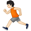 How Person Running: Light Skin Tone emoji looks on Samsung.