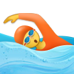 How Person Swimming emoji looks on Samsung.