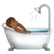 A quoi ressemblent les emoji Personne prenant un bain: peau mate sur Samsung.