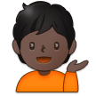 How Person Tipping Hand: Dark Skin Tone emoji looks on Samsung.