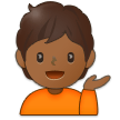 How Person Tipping Hand: Medium-Dark Skin Tone emoji looks on Samsung.