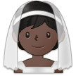 How Person with Veil: Dark Skin Tone emoji looks on Samsung.