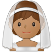 How Person with Veil: Medium Skin Tone emoji looks on Samsung.