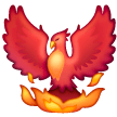 Bagaimana Phoenix emoji terlihat di Samsung.