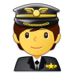 A quoi ressemblent les emoji Pilote sur Samsung.